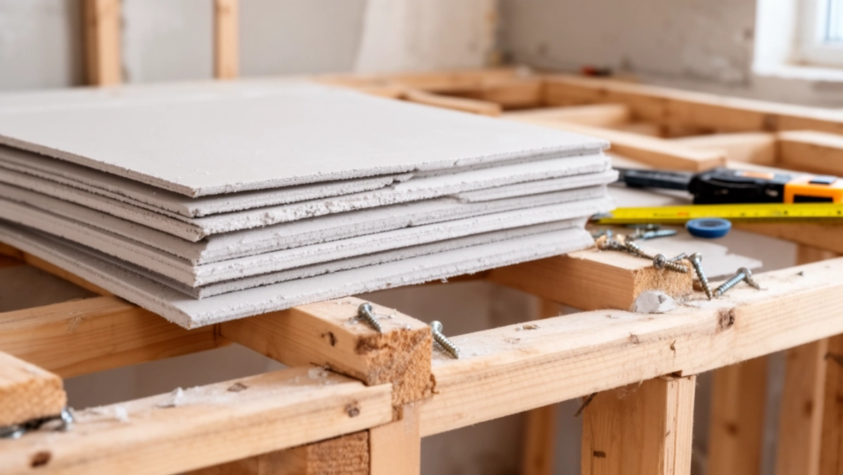 Montaż płyt gipsowych na stelażu drewnianym cena