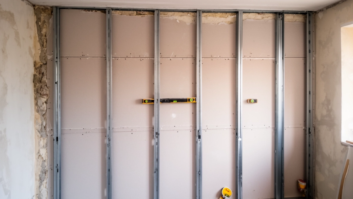 Montaż płyt gipsowych na stelażu