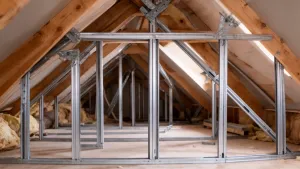 jak wykonać stelaż pod płyty kartonowo gipsowe na poddaszu