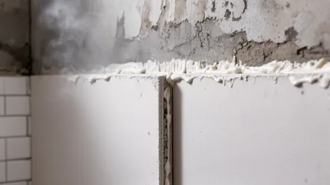 Klejenie płyt gipsowych na ścianę w łazienkach