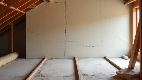 pękanie płyt gipsowych na poddaszu